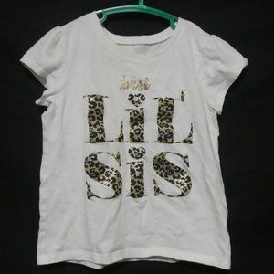 CHILDREN'S PLACE | 5T | White Graphic T-Shirt / Tee | Best Lil' Sis